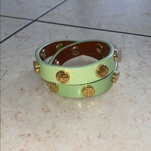 Mint Tory Burch wrap around bracelet